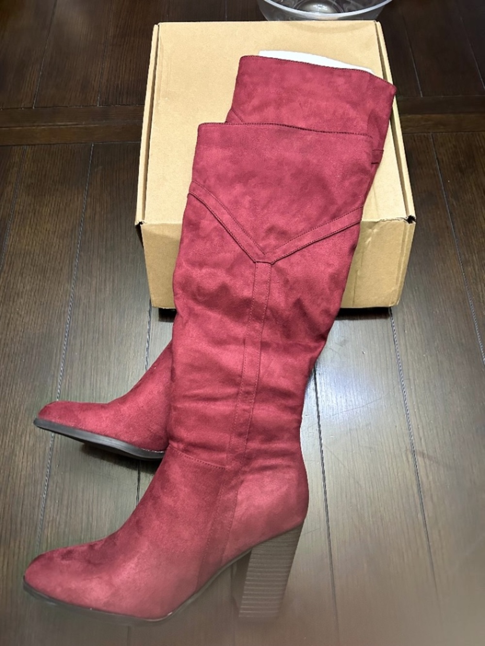 Kyllie Burgundy Knee High Boot